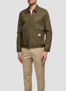 Replay - Blouson En Sergé Sartoriale Agender - Olive Green - Homme