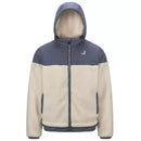 Blouson K-Way Le Vrai 3.0 Jildaz Sherpa - Bleu Et Beige