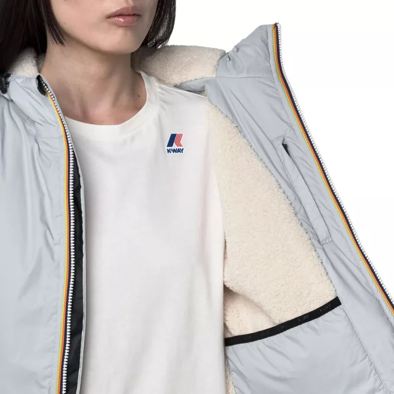 Cazadora K-Way Le Vrai 4.0 Albine Orsetto - Gris/Crudo