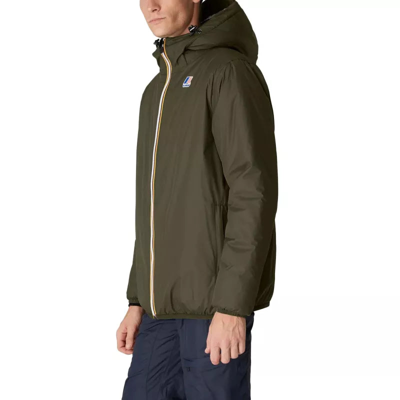 Blouson K-Way Le Vrai Claude 3.0 Sherpa - Kaki/Ecru