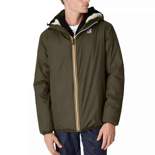 Blouson K-Way Le Vrai Claude 3.0 Sherpa - Kaki/Ecru