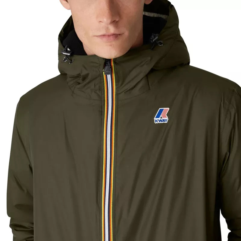 Blouson K-Way Le Vrai Claude 3.0 Sherpa - Kaki/Ecru