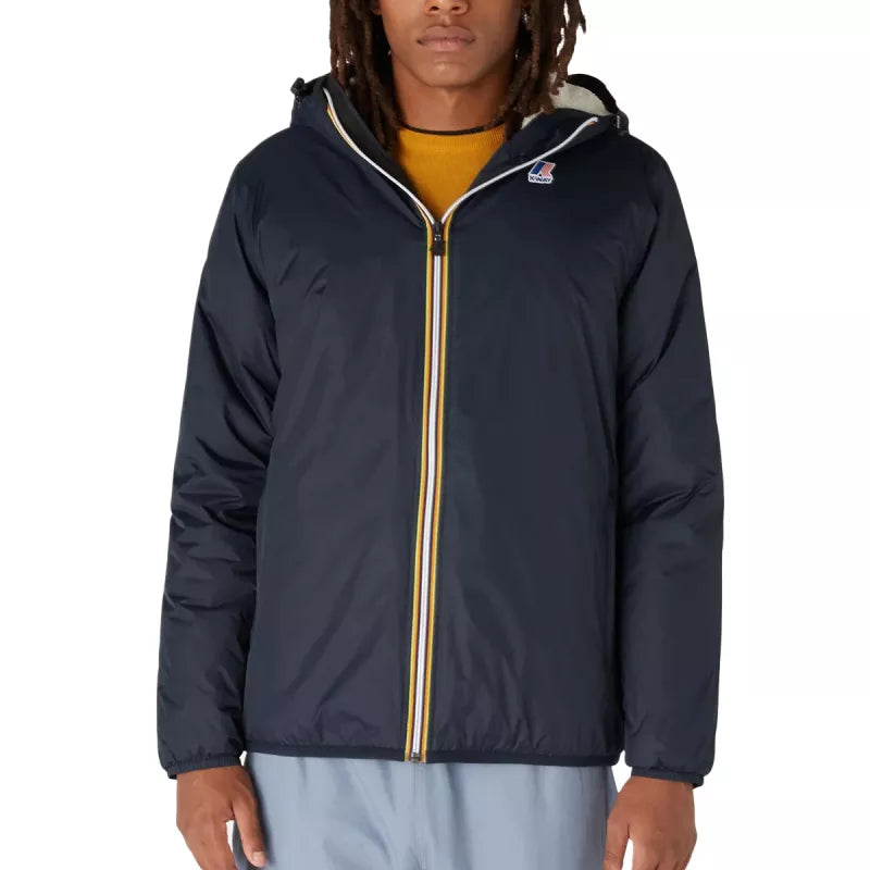 Blouson K-Way Le Vrai Claude 3.0 Sherpa - Marine/Ecru