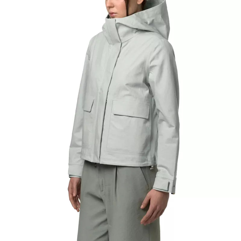 Giubbotto K-Way Sarthe Linen Blend - Argento