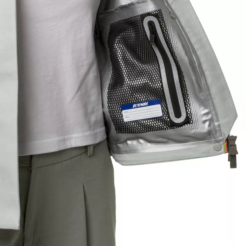 Giubbotto K-Way Sarthe Linen Blend - Argento