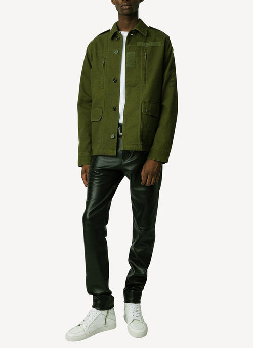 Zadig & Voltaire - Blouson Kido Heavy Cotton Art Is Truth - Dark Olive - Homme