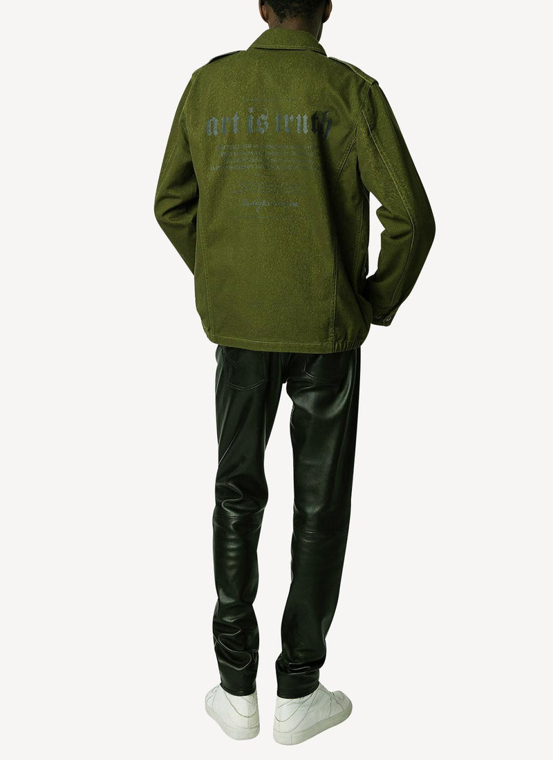 Zadig & Voltaire - Blouson Kido Heavy Cotton Art Is Truth - Dark Olive - Homme