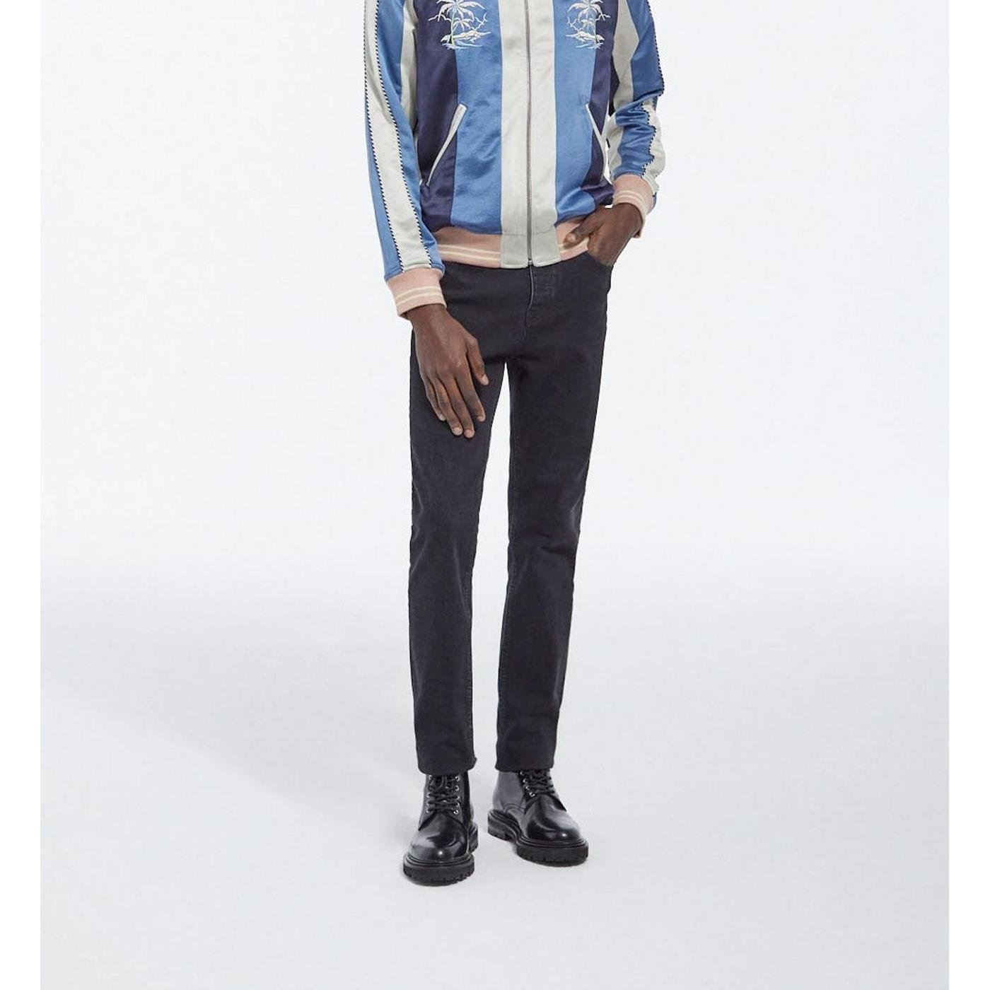 The Kooples - Blouson Réversible Brodé Bleu Et Rose Tissu Japonais - Homme