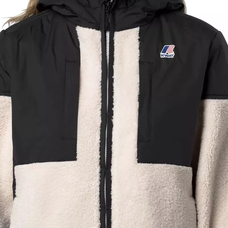Blouson Sherpa K-Way Samson 4.0 Orsetto - Noir/Ecru