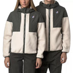 K-Way Samson 4.0 Orsetto Sherpa Jacket - Khaki/Ecru