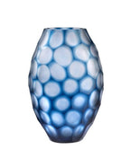 Geode - Vase Ovale - H31 Cm - Bleu