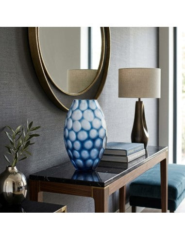 Geode - Vase Ovale - H31 Cm - Bleu
