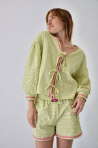 Marta Gingham Blouse Green