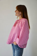 Blusa Matilde Vichy Fucsia