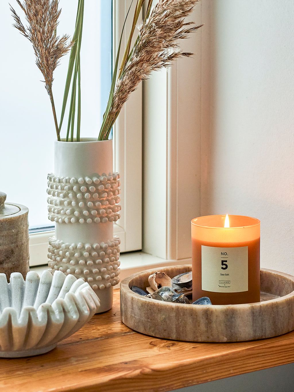 Ivette - Tray - Natural - Marble