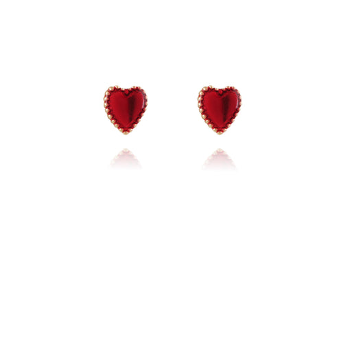 Boucles D’Oreilles Puces Coeur