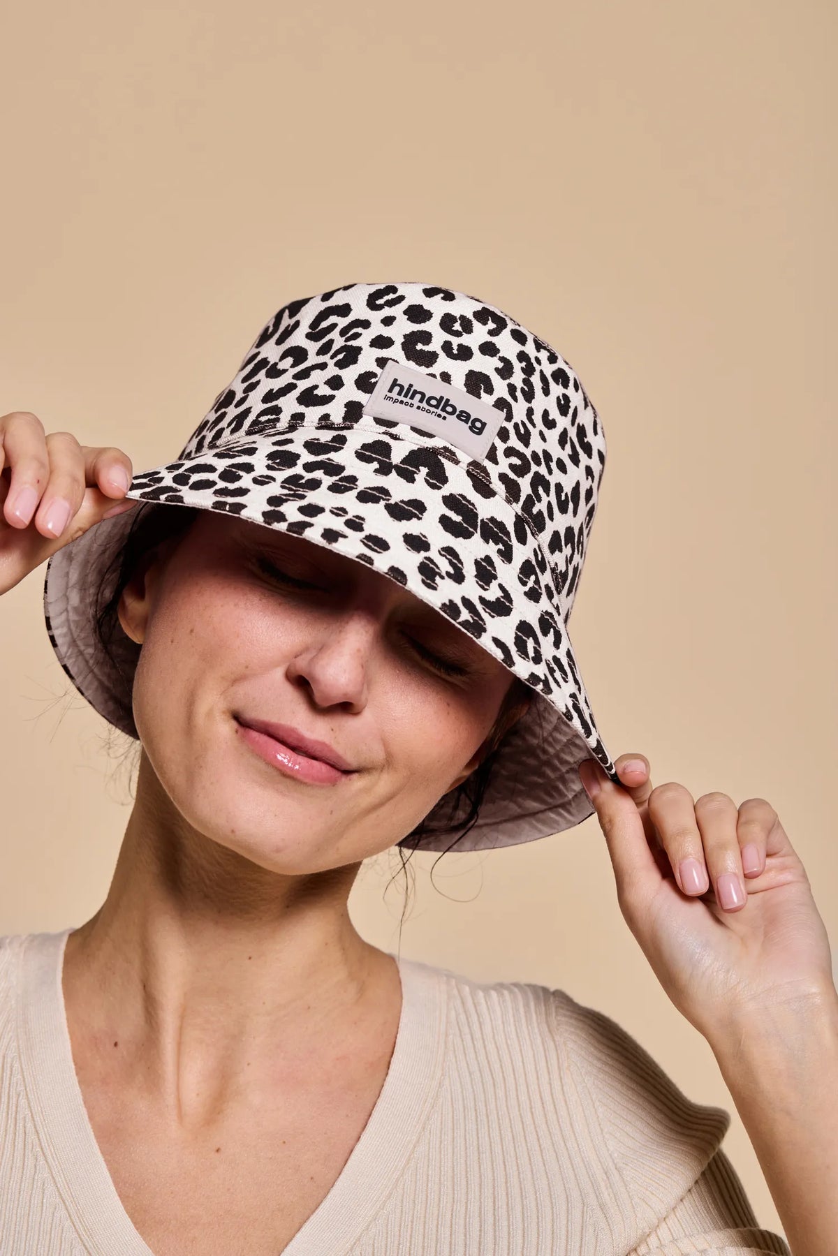 Bucket Hat - Ecru Leopard