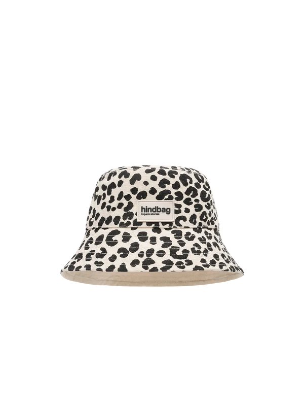 Solhatt Bucket Hat - Naturvit Leopard