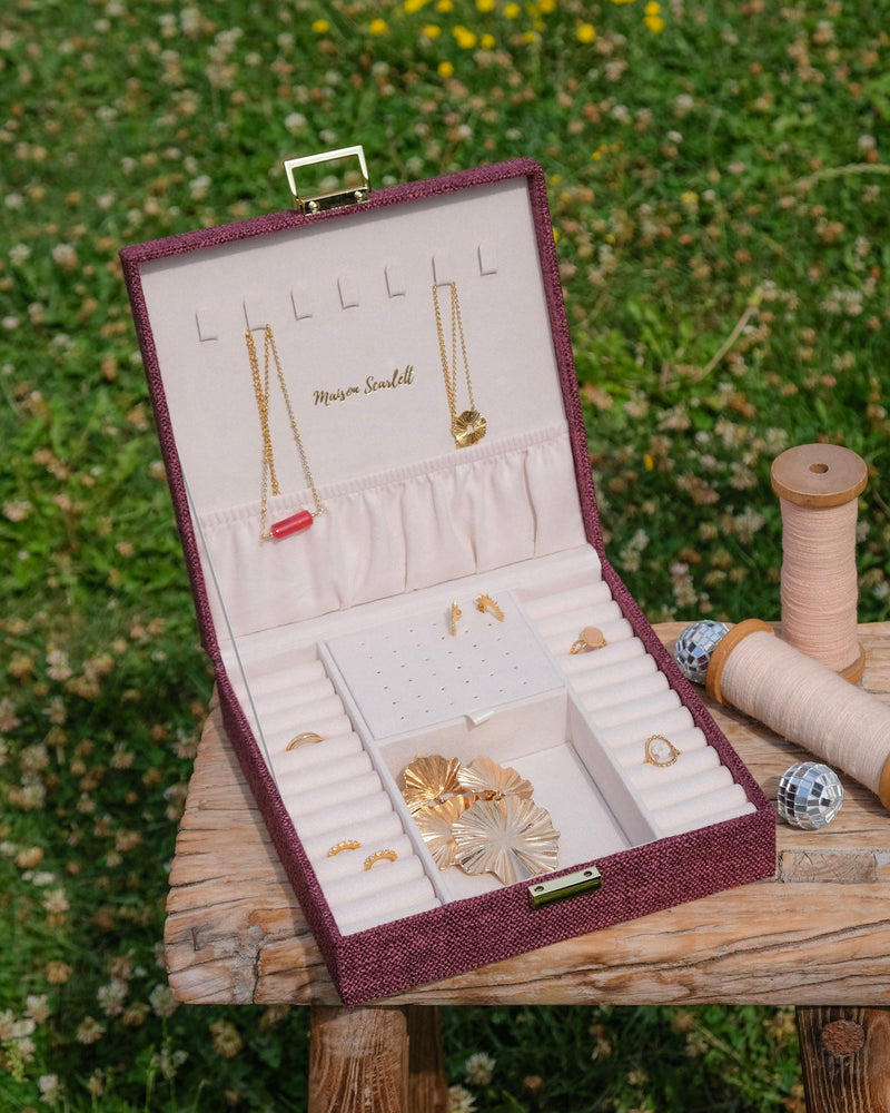 Boîte À Bijoux Anne Effet Lin