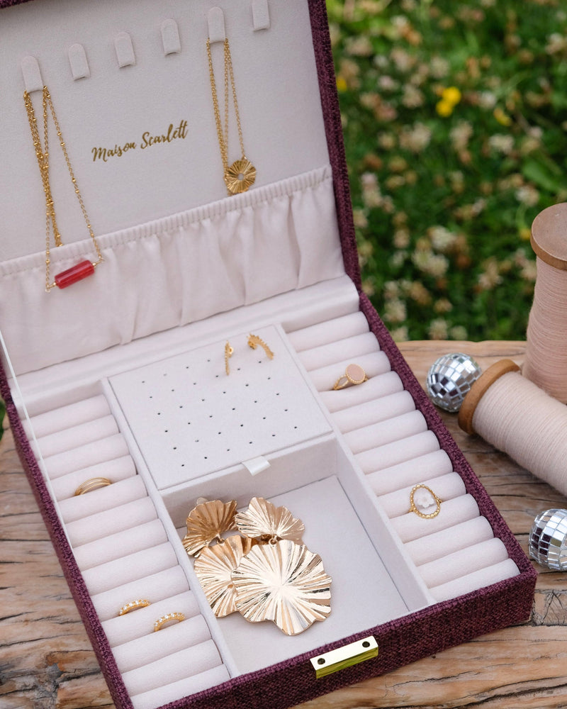 Boîte À Bijoux Anne Effet Lin