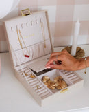 Boîte À Bijoux Anne En Velours Côtelé