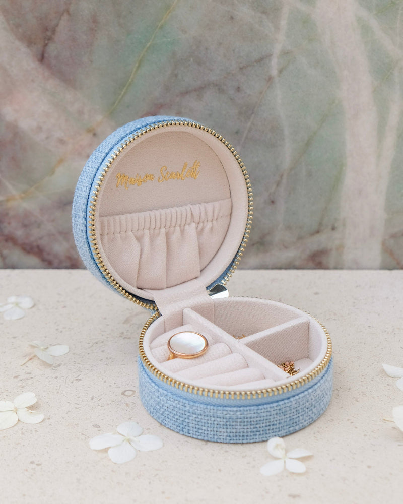 Boîte À Bijoux De Voyage Yvonne Effet Lin