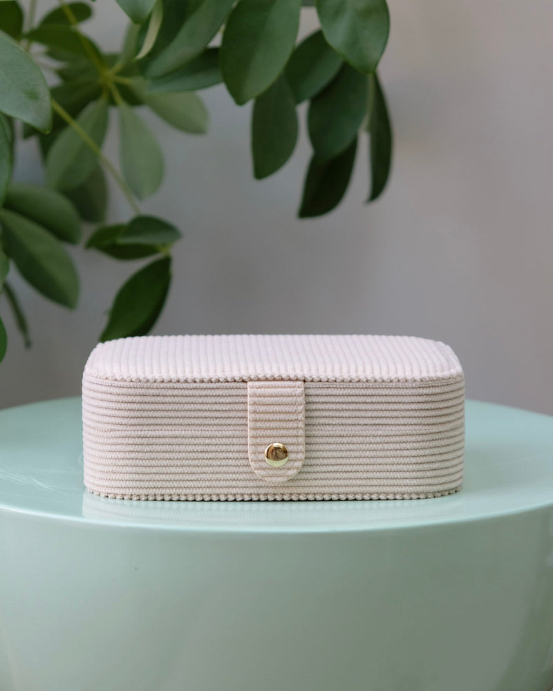 Boîte À Bijoux De Voyage Brigitte En Velours Côtelé