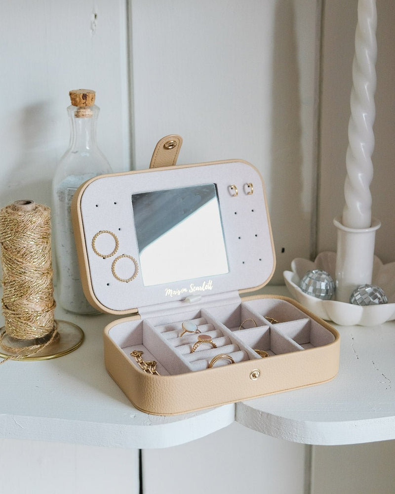 Boîte À Bijoux De Voyage Brigitte En Cuir Pu