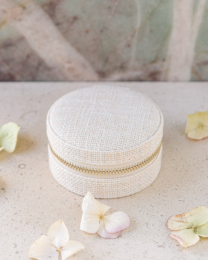 Boîte À Bijoux De Voyage Yvonne Effet Lin