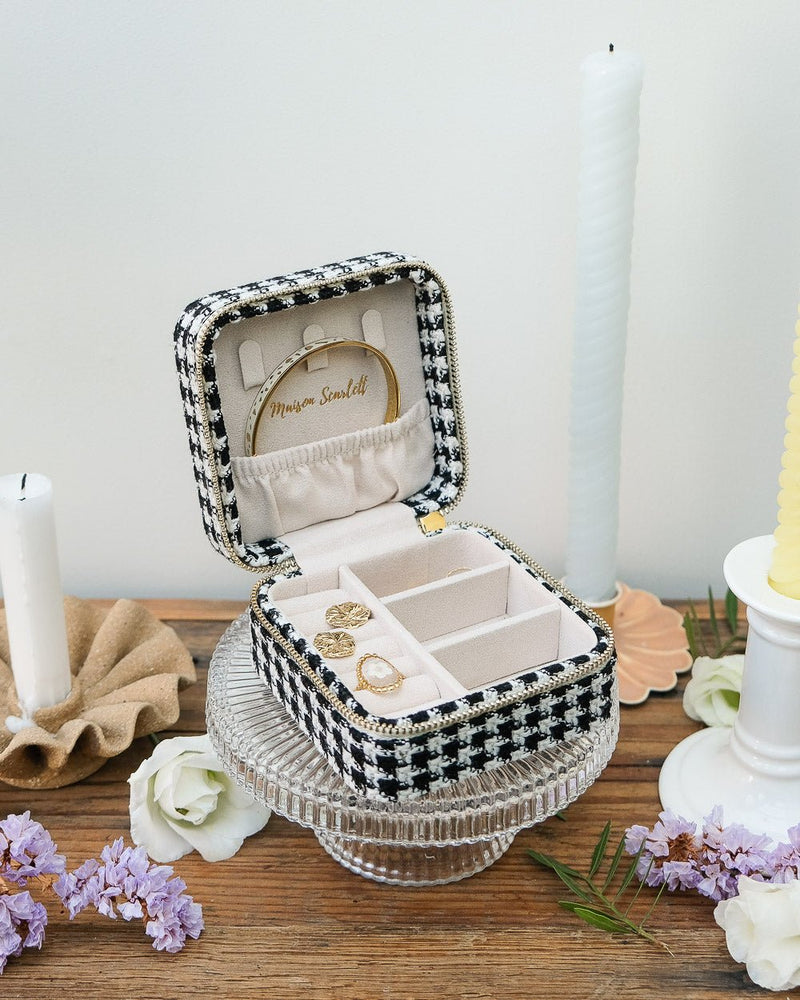 Boîte À Bijoux De Voyage Corinne En Pied-De-Poule