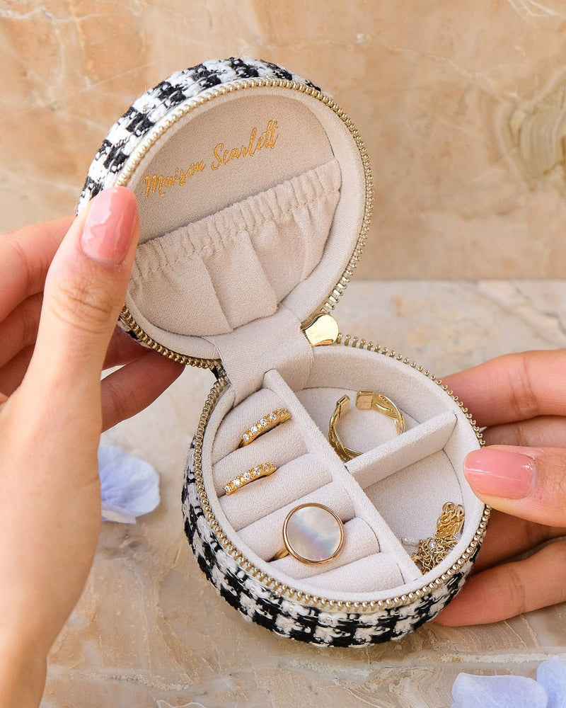 Boîte À Bijoux De Voyage Yvonne En Pied-De-Poule