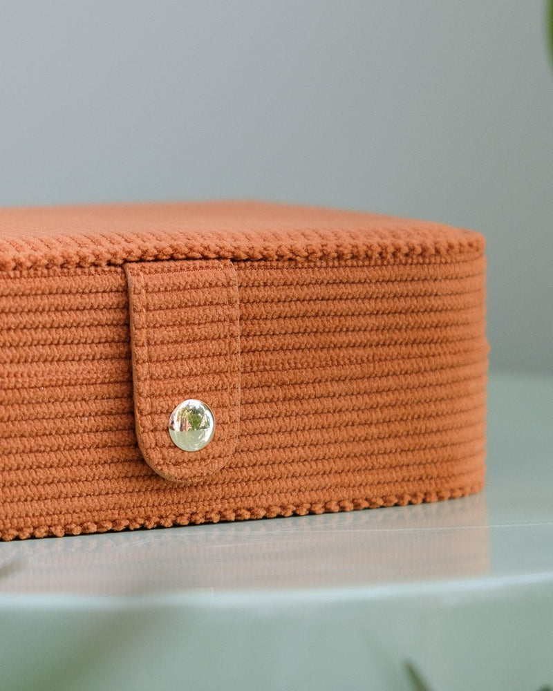 Boîte À Bijoux De Voyage Brigitte En Velours Côtelé