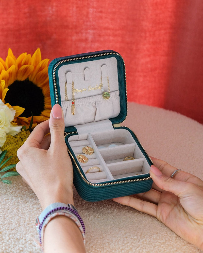 Boîte À Bijoux De Voyage Corinne En Velours Côtelé