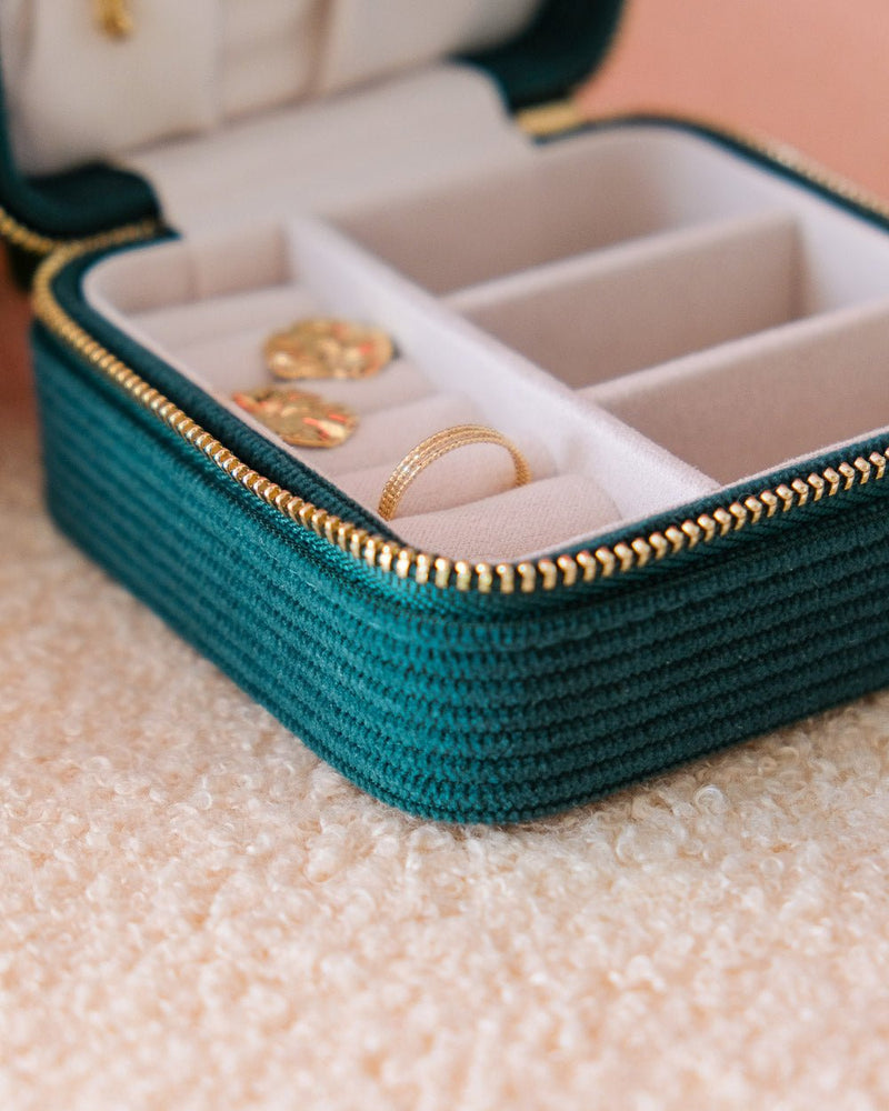 Boîte À Bijoux De Voyage Corinne En Velours Côtelé