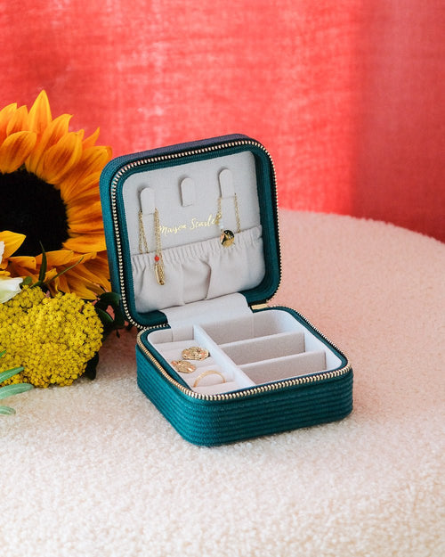 Boîte À Bijoux De Voyage Corinne En Velours Côtelé