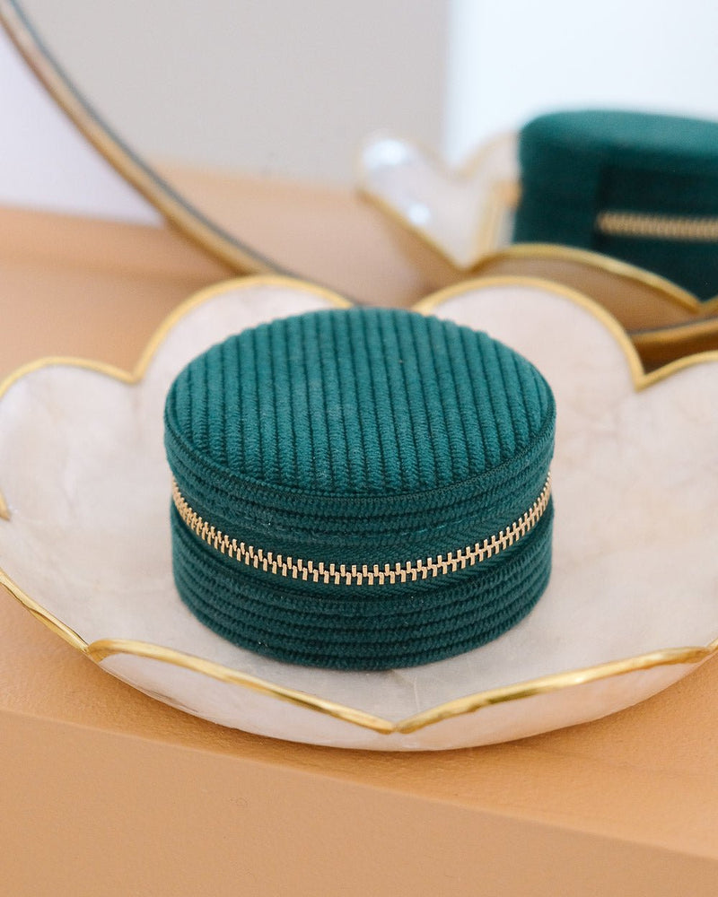 Boîte À Bijoux De Voyage Yvonne En Velours Côtelé