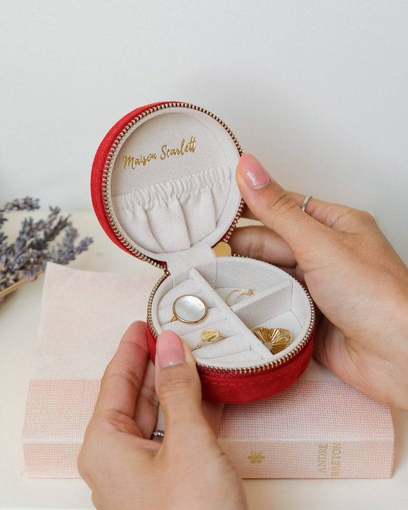 Boîte À Bijoux De Voyage Yvonne En Velours