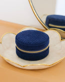 Boîte À Bijoux De Voyage Yvonne En Velours Côtelé