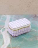 Marie Mini Houndstooth Travel Jewelry Box