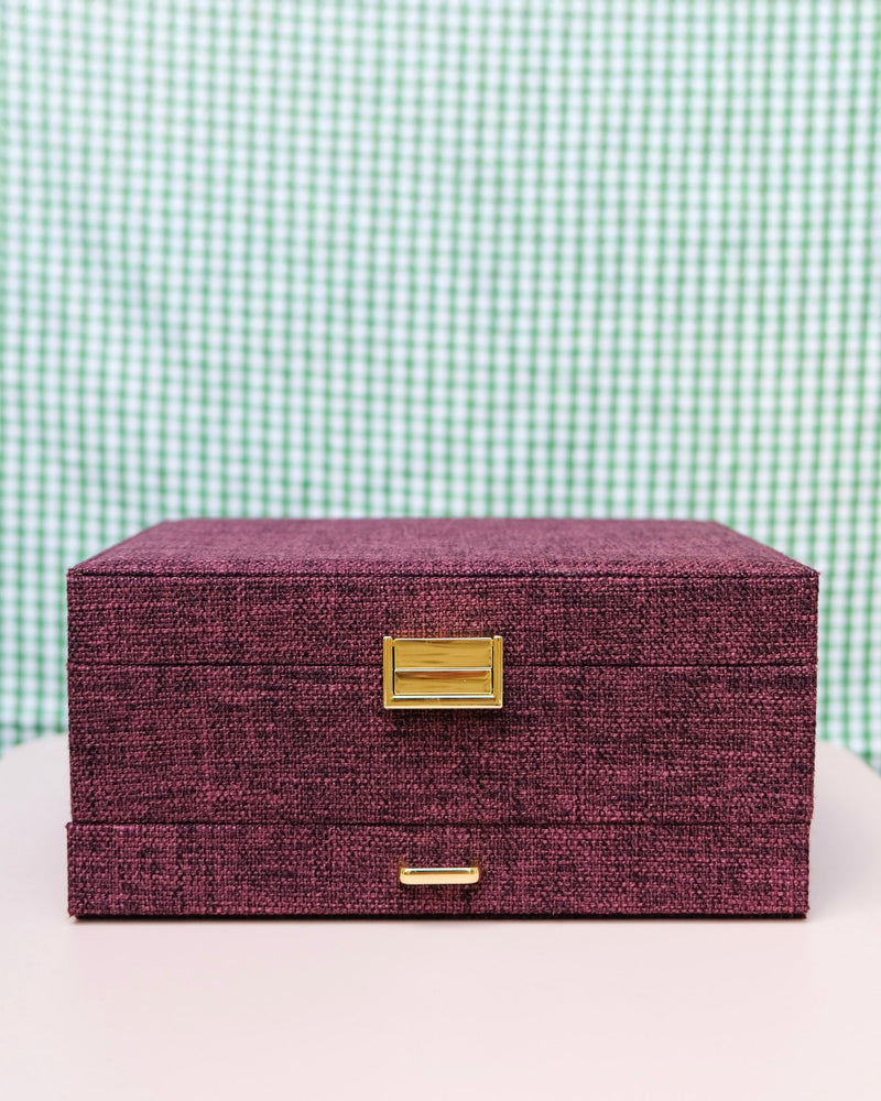 Denise Linen Effect Jewelry Box