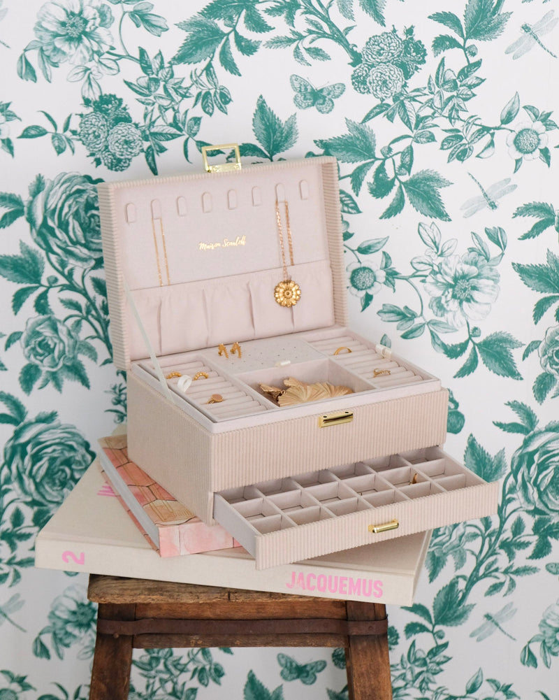 Boîte À Bijoux Denise En Velours Côtelé