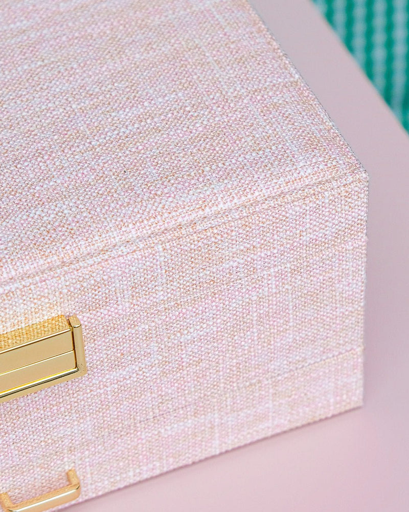 Denise Linen Effect Jewelry Box