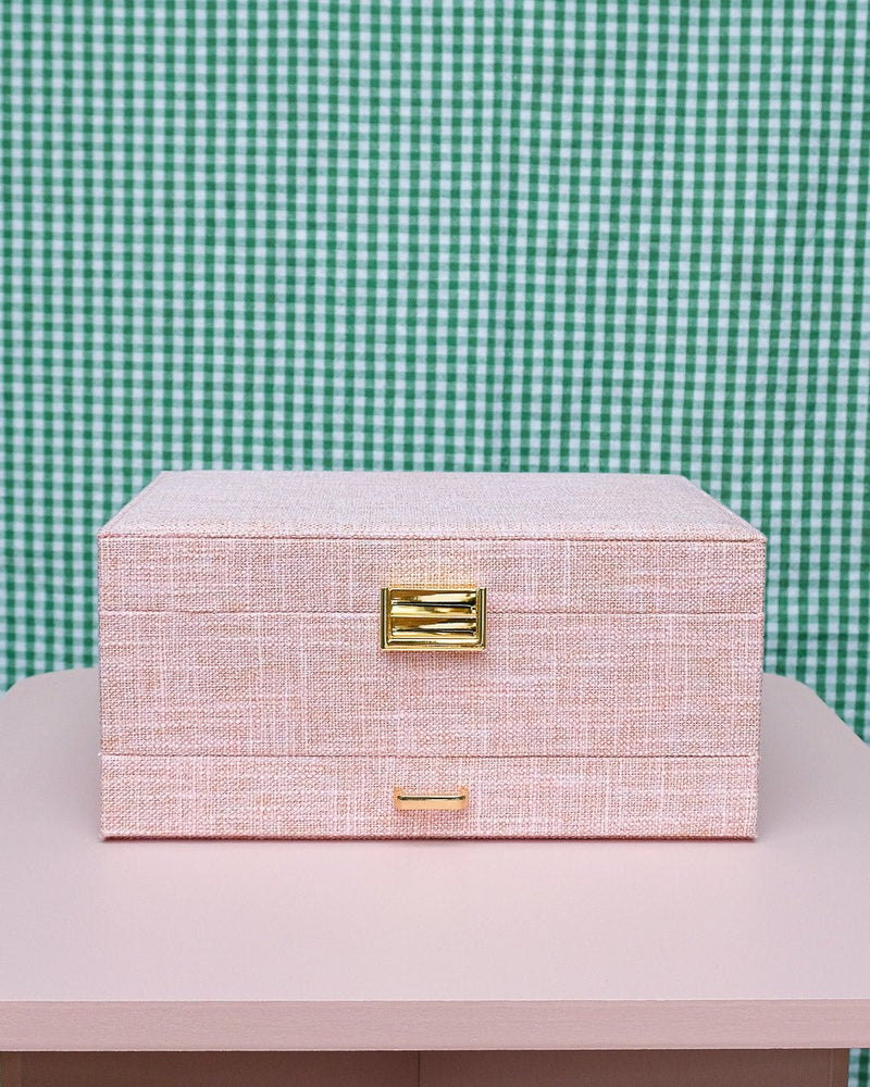 Denise Linen Effect Jewelry Box