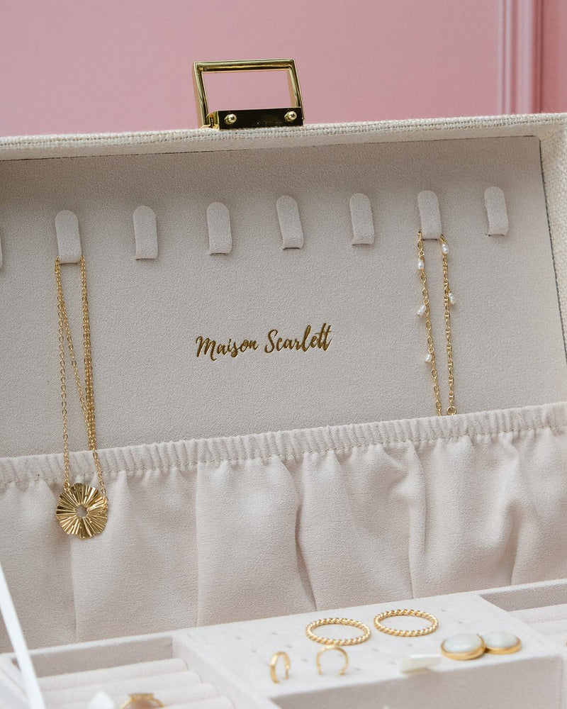 Boîte À Bijoux Louise Effet Lin