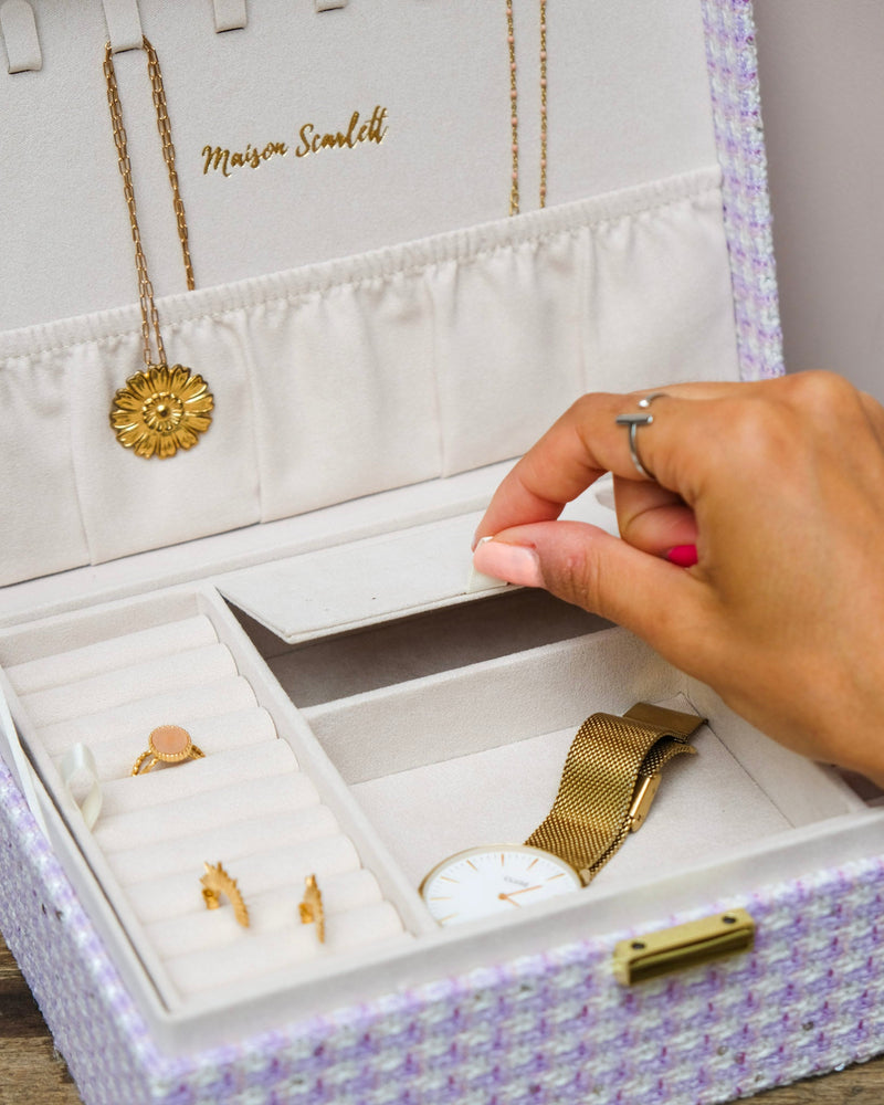 Boîte À Bijoux Louise Pied De Poule