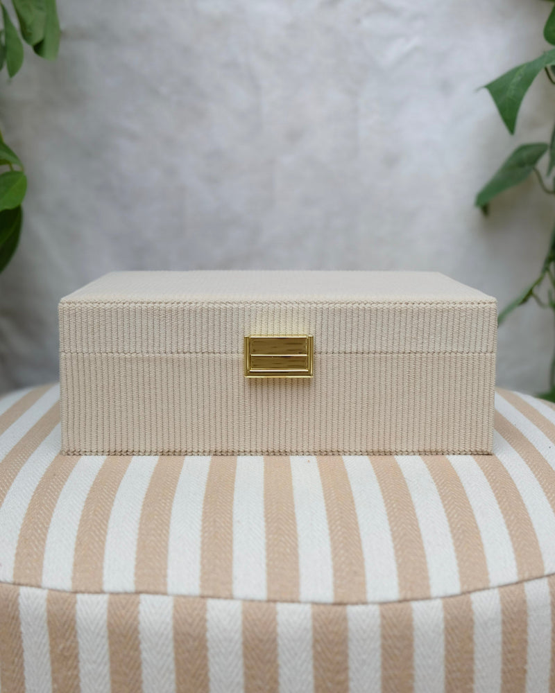 Boîte À Bijoux Louise Velours Côtelé