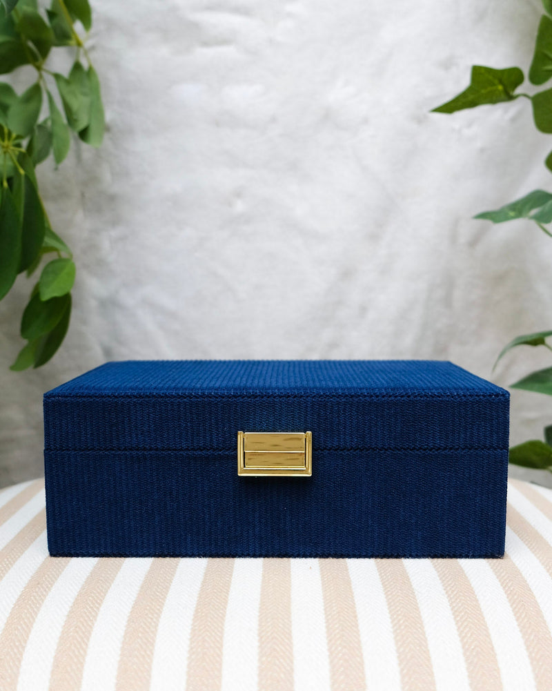 Boîte À Bijoux Louise Velours Côtelé