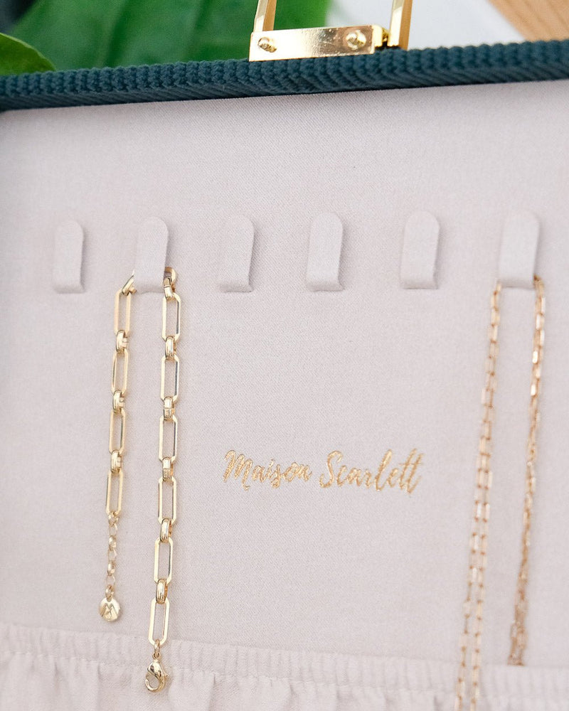 Boîte À Bijoux Anne En Velours Côtelé