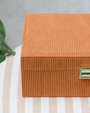 Boîte À Bijoux Louise Velours Côtelé