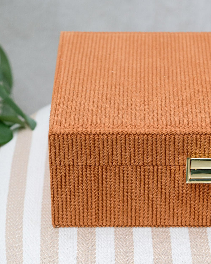 Boîte À Bijoux Louise Velours Côtelé